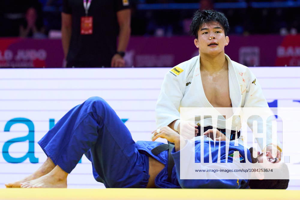 (Top-Bottom) Goki Tajima (JPN),, Fatiyev Murad (AZE), OCTOBER 8, 2026 -Judo : World Judo Championships BAKU2026 Mens -90kgSemi-final match at National Gymnastics Arena in Baku, Azerbaijan. aflo_354298670 KenxAsakurax