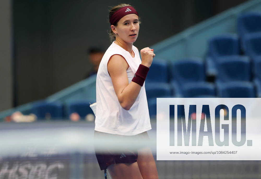 (261008) -- BEIJING, Oct. 8, 2026 -- Nikola Bartunkova of the Czech Republic celebrates during the women s singles quarterfinal match between Karolina Muchova of the Czech Republic and Nikola Bartunkova of the Czech Republic at 2026 China Open tennis tournament in Beijing, China, Oct. 8, 2026. ) (SP)CHINA-BEIJING-TENNIS-CHINA OPEN-WOMEN S SINGLES (CN) ZhangxChenlin
