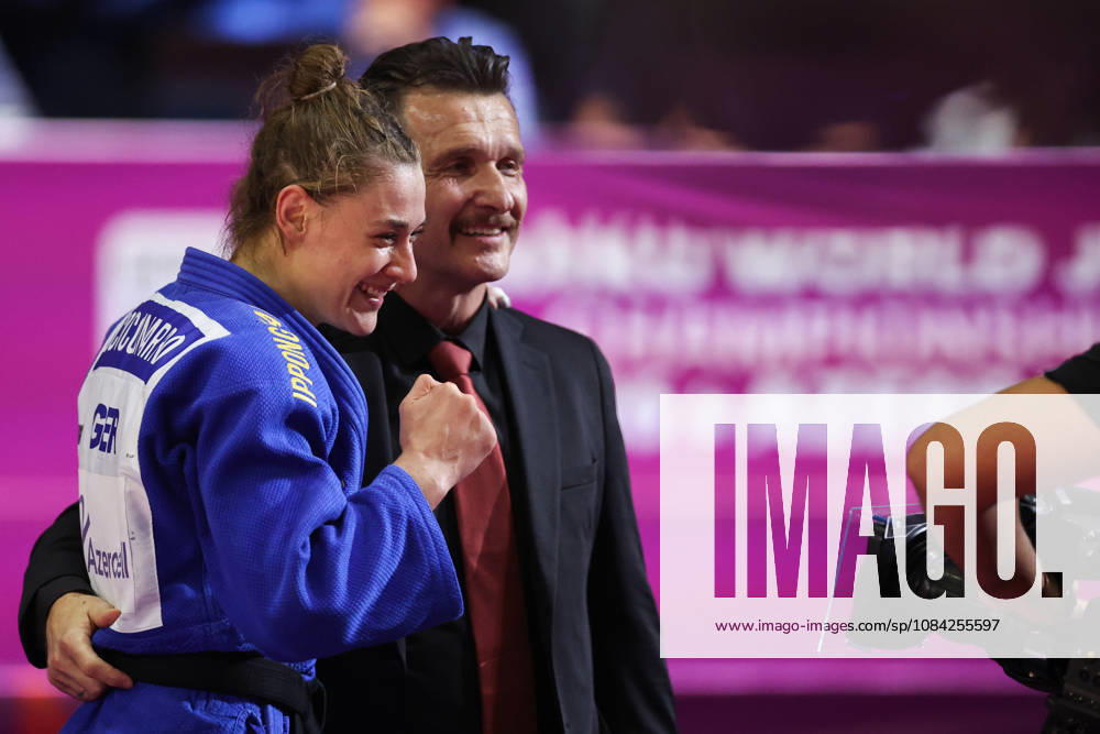 AZERBAIJAN, BAKU - OCTOBER 8, 2026: Giovanna Scoccimarro (L) of Germany is pictured after a -70 kg bout against Nauana Silva of Brazil as part of the 2026 World Judo Championships at the National Gymnastics Arena. Mikhail Sinitsyn TASS 98954079