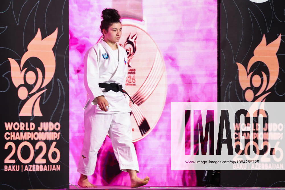 AZERBAIJAN, BAKU - OCTOBER 8, 2026: Madina Taimazova of Russia is pictured before a -70 kg bout against Aleksandra Andric of Serbia as part of the 2026 World Judo Championships at the National Gymnastics Arena. Mikhail Sinitsyn TASS 98954577