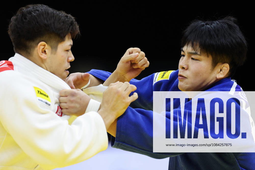 AZERBAIJAN, BAKU - OCTOBER 8, 2026: Sanshiro Murao (L) of Japan and Goki Tajima of Japan compete in their -90 kg bout as part of the 2026 World Judo Championships at the National Gymnastics Arena. Mikhail Sinitsyn TASS 98959046