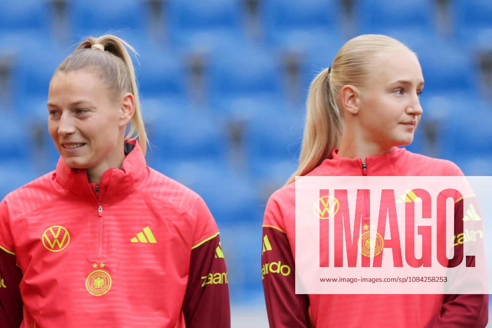 DFB Soccer Media Events, German Women s National Team Press Conference and Final Training Session featuring Sarai Linder and Luzie Zähringer, German Women s National Team, Karlsruhe