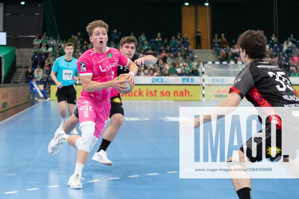 Handball, HBL2: SC DHfK Leipzig vs. TuS N Lübbecke, October 8, 2026; Finn Schroven 19, SC DHfK Leipzig; Handball, 2nd Bundesliga, 2026–2027 season, Matchday 7: SC DHfK Leipzig vs. TuS N Lübbecke on October 8, 2026, at the Quarterback Immobilien Arena Leipzig