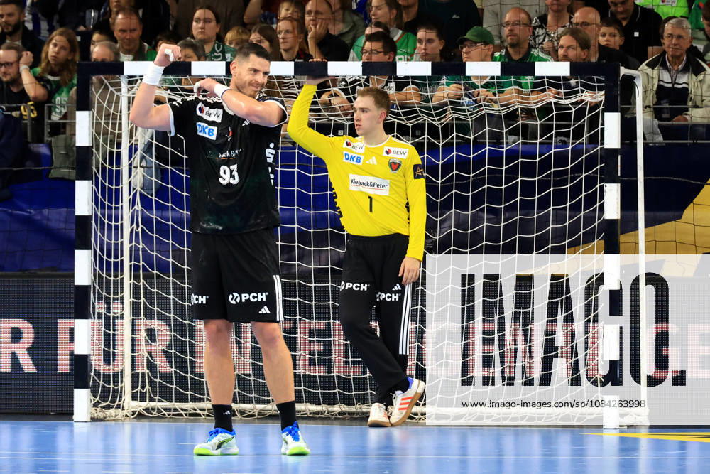 GER Germany, Handball, EHF Champions League, October 8, 2026, 2026–2027 season, Berlin, Füchse Berlin vs. FC Porto, Mijajlo Marsenic, Füchse Berlin 93, Lasse Ludwig, Füchse Berlin 1, nordphoto GmbH, Engler Berlin, Max Schmeling Halle, Berlin, Germany