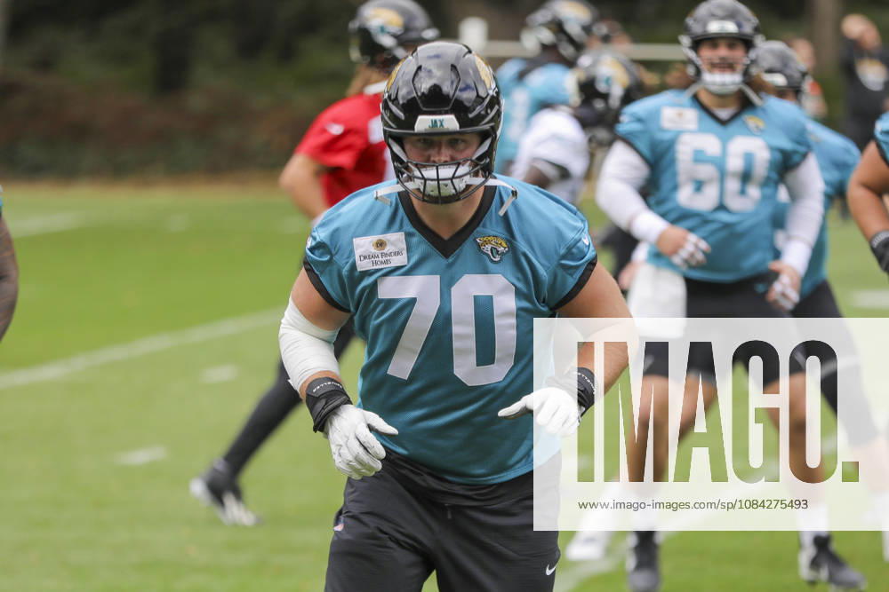 training with the team Cole van Lanen of the Jacksonville Jaguarsduring the Jacksonville Jaguars team practise and media as part of the London NFL, American Football Herren, USA Series 2026, at the Grove, Chandler’s Cross, Hertfordshire, England, on 09 October 2026. Jody Demay - Davies SPP