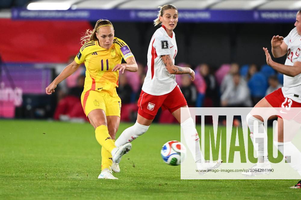 Belgium v Poland - FIFA Women s World Cup 2027 UEFA Qualifiers LEUVEN, BELGIUM - OCTOBER 09 : Cayman Janice forward of Belgium during the FIFA Women s World Cup 2027 UEFA European Qualifiers play-offs round 1 path 2 first leg match between Belgium and Poland on October 9, 2026 in Leuven, Belgium, 09 10 2026 Leuven Belgium