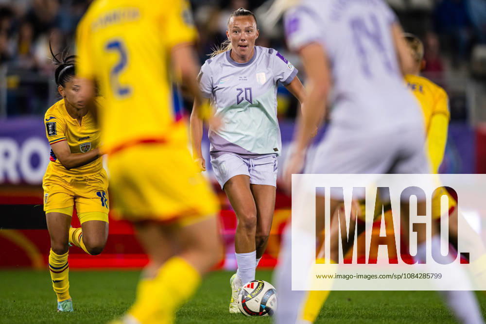 Synne Sofie Kinden Jensen of Norway during the FIFA Women’s World Cup Qualifier soccer match between Romania and Norway on October 9, 2026 in Bucharest. Photo by Marius Simensen, BILDBYRAN COP 238 bbeng women FIFA World Cup qualifiers soccer football international match Norway Romania