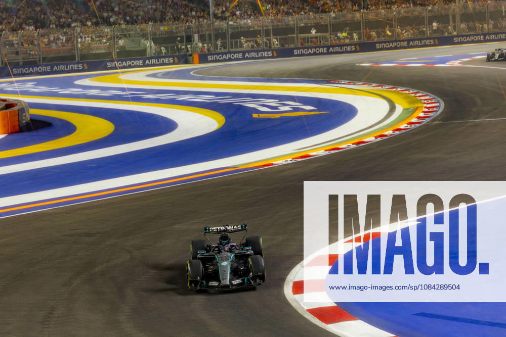 9th October 2026; Marina Bay, Singapore; Formula 1, Singapore Grand Prix, Free Practice and Sprint Qualifying Day; George Russell (63) of Great Britain and Mercedes-AMG PETRONAS Formula One Team during qualifying StephenxBlackberry