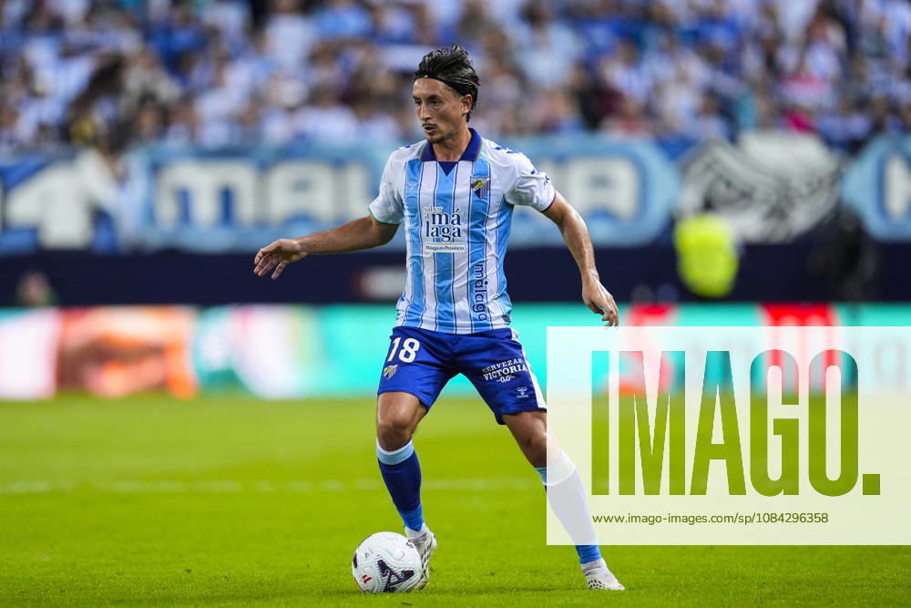 Pablo Martinez of Malaga CF in action during the Spanish league, LaLiga EA Sports, football match played between Malaga CF and RCD Espanyol at La Rosaleda stadium on October 9, 2026, in Malaga, Spain. Malaga CF V RCD Espanyol - LaLiga EA Sports - ZUMAa181 20261009_zaa_a181_338