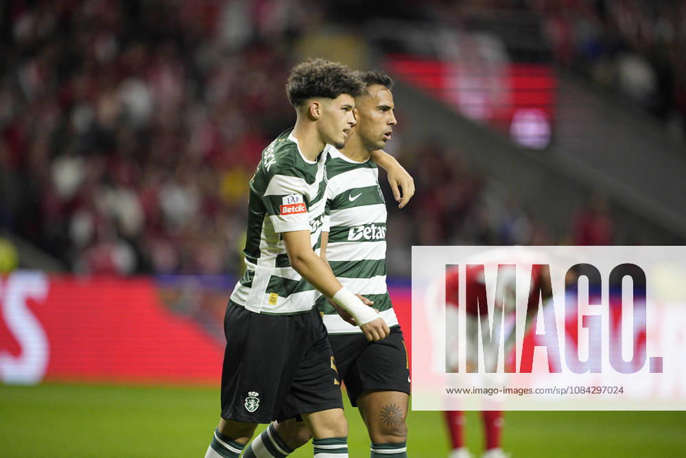 Rodrigo Zalazar of Sporting CP celebrates a goal during the match between SC Braga v Sporting CP at Estádio Municipal de Braga on October 9, 2026 in Braga, Portugal (Photo by Pedro Loureiro Sports Press Photo SPP)