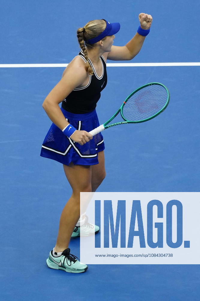 China Open 2026 women s singles semi-final in Beijing, China - 10 Oct 2026 Mirra Andreeva of Russia celebrates winning against Nikola Bartunkova of Czech Republic (not in view) during the women s singles semi-final match on day eleven of China Open at the National Tennis Center. Beijing China