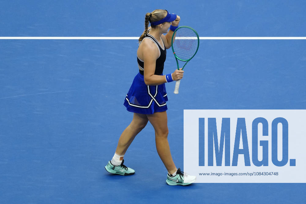 China Open 2026 women s singles semi-final in Beijing, China - 10 Oct 2026 Mirra Andreeva of Russia celebrates winning against Nikola Bartunkova of Czech Republic (not in view) during the women s singles semi-final match on day eleven of China Open at the National Tennis Center. Beijing China