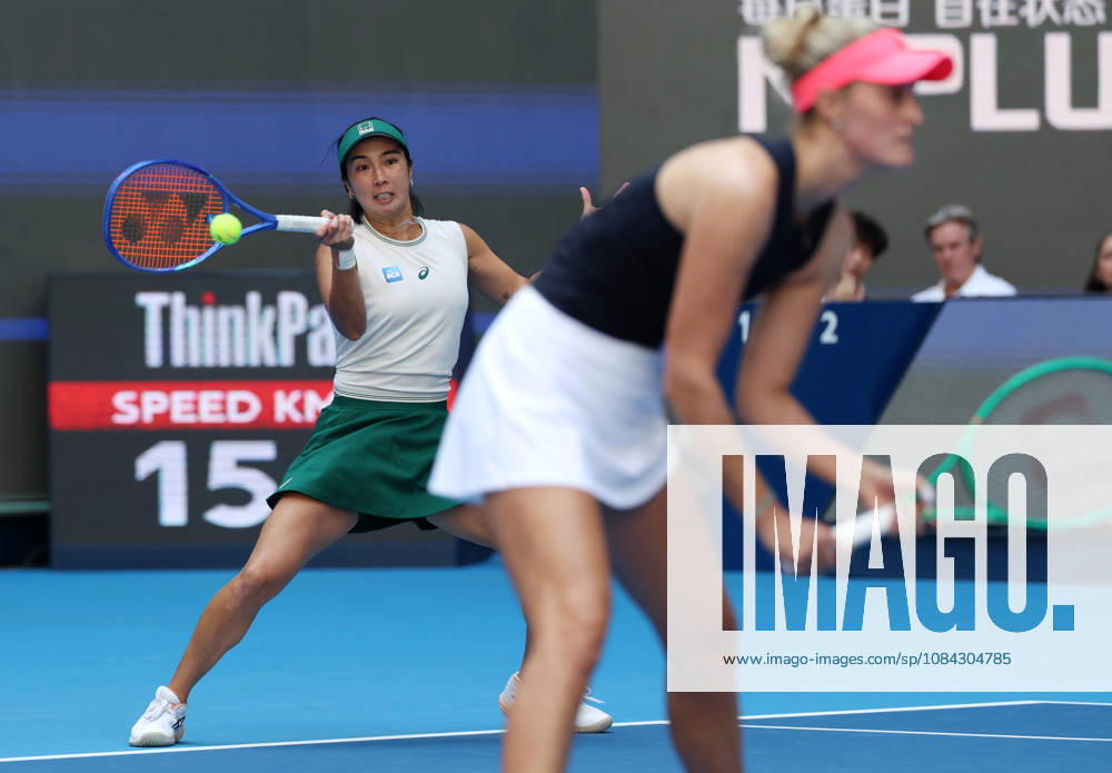 (261010) -- BEIJING, Oct. 10, 2026 -- Erin Routliffe Aldila Sutjiadi (L) compete during the women s doubles semifinal match between Katerina Siniakova (the Czech Republic) Zhang Shuai (China) and Erin Routliffe (New Zealand) Aldila Sutjiadi (Indonesia) at 2026 China Open tennis tournament in Beijing, China, Oct. 10, 2026. ) (SP)CHINA-BEIJING-TENNIS-CHINA OPEN-WOMEN S DOUBLES (CN) ZhangxChenlin