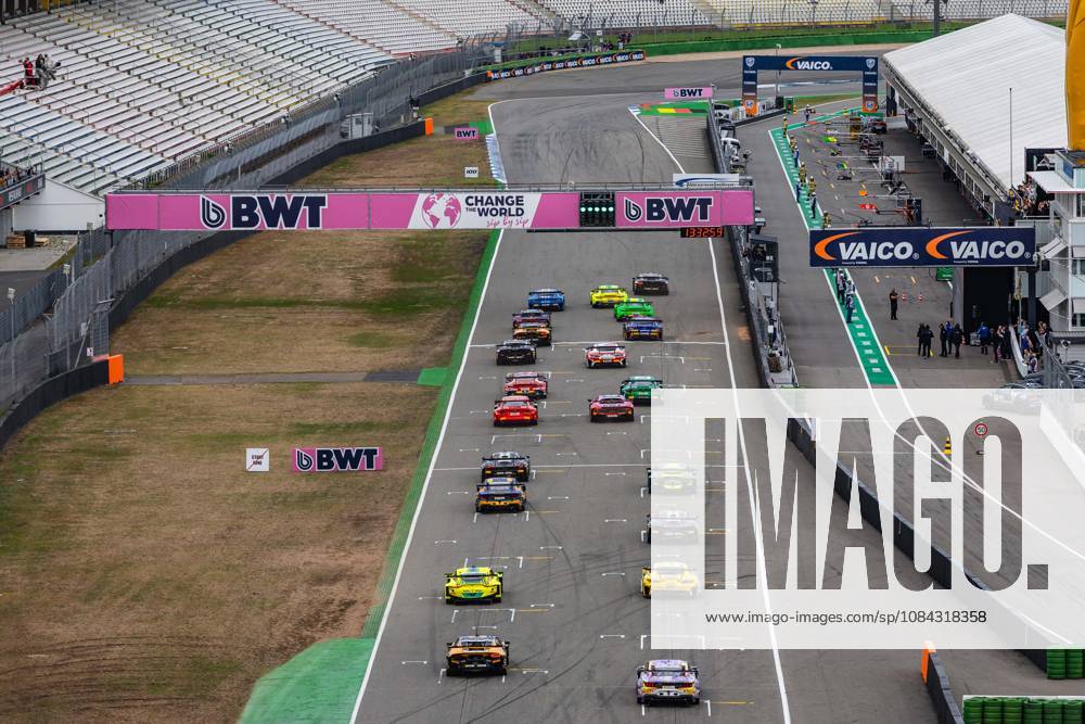 DTM, 15. + 16. Rennen Hockenheim 2026 64 Ford Mustang GT3, HRT Ford Racing: Finn Wiebelhaus, 14 Ferrari 296 GT3 EVO, EMIL FREY RACING: Matteo Cairoli - picture by Gruppe C Photography Sachsenring Germany