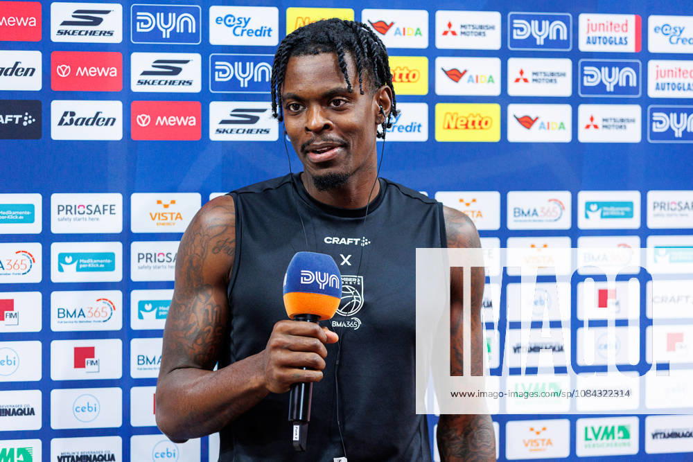 Trevon Scott, BMA365 Bamberg Baskets, 13, single image, single photo, portrait, before tip-off, interview, BMA365 Bamberg Baskets vs. Syntainics MBC, basketball, easyCredit BBL, Matchday 5, October 10, 2026 BMA365 Bamberg Baskets vs. Syntainics MBC, basketball, easyCredit BBL, Matchday 5, October 10, 2026 Bamberg
