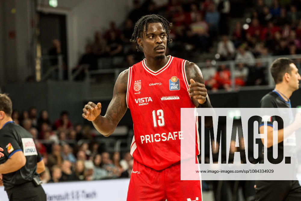 Bamberg, Germany, October 10, 2026; easyCredit BBL 2026–2027, Matchday 5; BMA365 Bamberg Baskets vs. Syntainics MBC; Pictured: Trevon Scott; Bamberg; Brose Arena; Bavaria