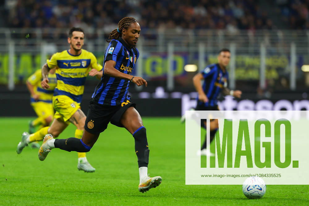 Djed Spence of FC Internazionale seen in action during Serie A Enilive 2026 27 football match between FC Internazionale and Parma Calcio 1913. Italy