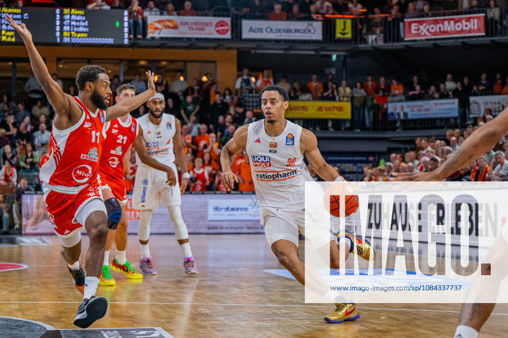 1st Basketball Bundesliga, easyCredit BBL, 2026–2027 Season, Men s Division, Regular Season, Matchday 5, October 10, 2026, RASTA Vechta vs. ratiopharm Ulm, Jaylen Sims 30, ratiopharm Ulm in action, Vechta, RASTA Dome, Lower Saxony, Germany