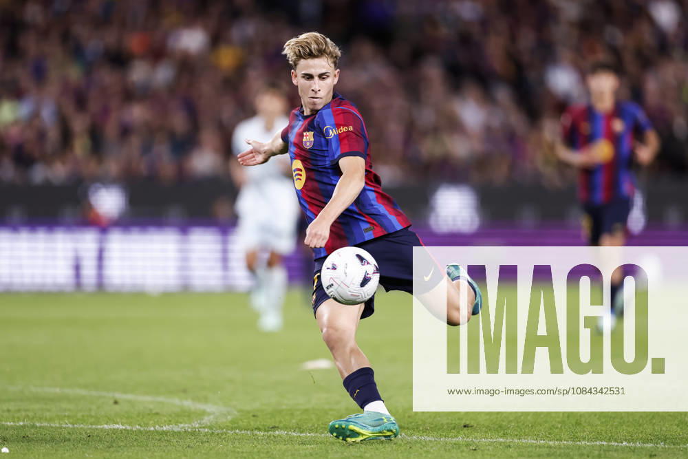Fermin Lopez of FC Barcelona, Barca in action during the Spanish league, LaLiga EA Sports, football match played between FC Barcelona and Getafe CF at Spotify Camp Nou stadium on October 10, 2026 in Barcelona, Spain. FC Barcelona V Getafe CF - LaLiga EA Sports - ZUMAa181 20261010_zaa_a181_128
