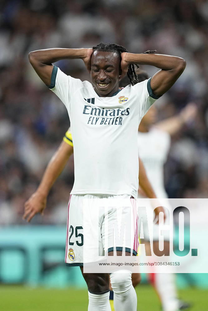 Yan Diomande of Real Madrid CF laments during the Spanish League, LaLiga EA Sports, football match between Real Madrid and Villarreal CF at Bernabeu stadium on October 10, 2026, in Madrid, Spain. Real Madrid V Villarreal CF - LaLiga EA Sports - ZUMAa181 20261010_zaa_a181_142
