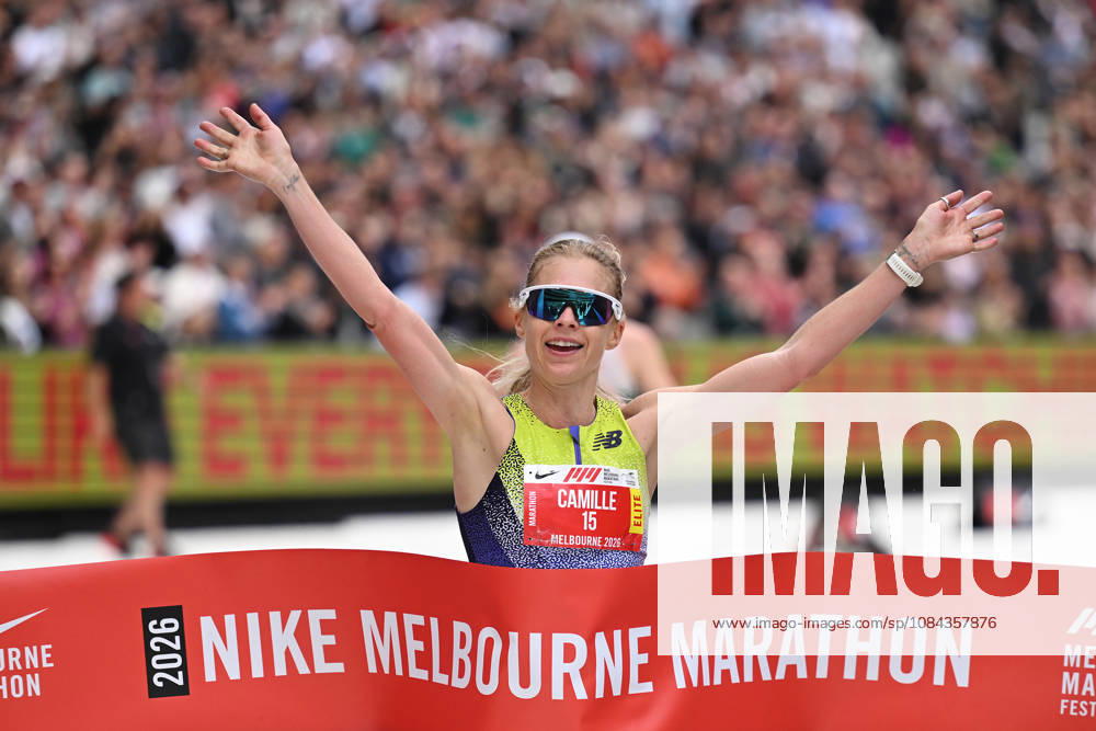 2026 MELBOURNE MARATHON, Camille French of New Zealand crosses the finish line to win the womens marathon during the 2026 Melbourne Marathon Festival in Melbourne, Sunday, October 11, 2026. ( NO ARCHIVING, MELBOURNE VICTORIA Australia