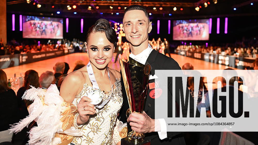2026 World Standard Dance Championships, Leipzig, WDSF World Championships, October 10, 2026. Winners of the World Dance Championships in Leipzig on October 10, 2026: Gold—Vadim Shurin and Anastasia Meshkova from Latvia. Leipzig, Saxony, Germany. Leipzig Exhibition Center, Neue Messe Leipzig.