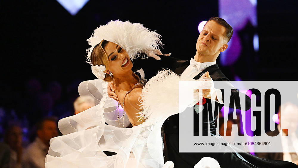 2026 Standard World Dance Championships in Leipzig, WDSF World Championships, October 10, 2026; Winners Podium at the World Dance Championships in Leipzig, October 10, 2026; Silver medalists Edgaras Baltaragis and Indre Baltarage from Lithuania in action; Leipzig, Saxony, Germany; Leipzig Exhibition Center New Leipzig Trade Fair
