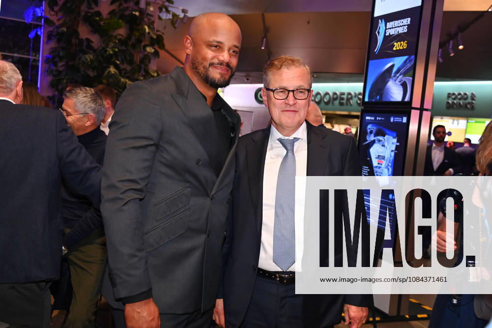 From left: Coach Vincent KOMPANY of Bayern Munich, Jan Christian DREESEN, Chairman of the FCB Board of Directors, at the 2026 Bavarian Sports Awards at BMW Welt, Red Carpet, on October 10, 2026
