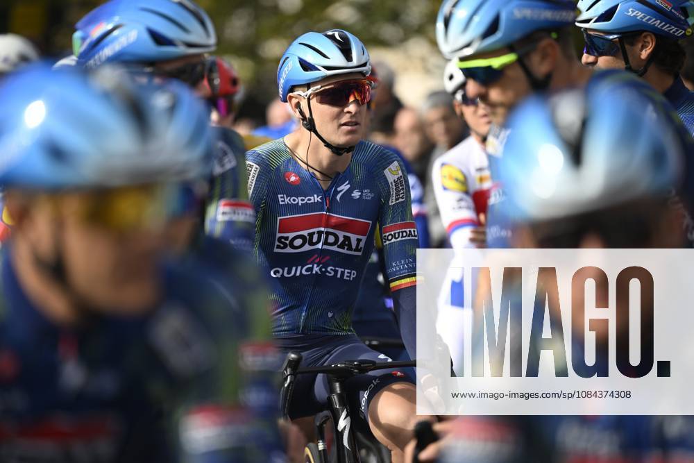 Paris Tours 2026 Cycling Race TOURS, FRANCE - OCTOBER 11 : Merlier Tim (BEL) of Soudal Quick-Step during the 120th edition of Paris Tours an UCI ProSeries 1.Pro one day cycling road race for Men Elite of 216.2 km with start in Chartres and finish in Tours on October 11, 2026 in Tours, France, 11 10 2026 ( Motordriver Guy De Vuyst - Tours France