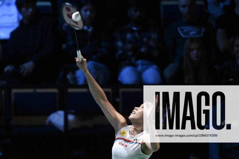Ratchanok Intanon of Thailand hits a return during her women s singles match against Mia Blichfeldt of Denmark (not pictured) during the finals at the badminton Clash of Clans Arctic Open 2026 tournament in Vantaa, Finland, on October 11, 2026. - ANTTI AIMO-KOIVISTO Finland _HZPpiebJzk