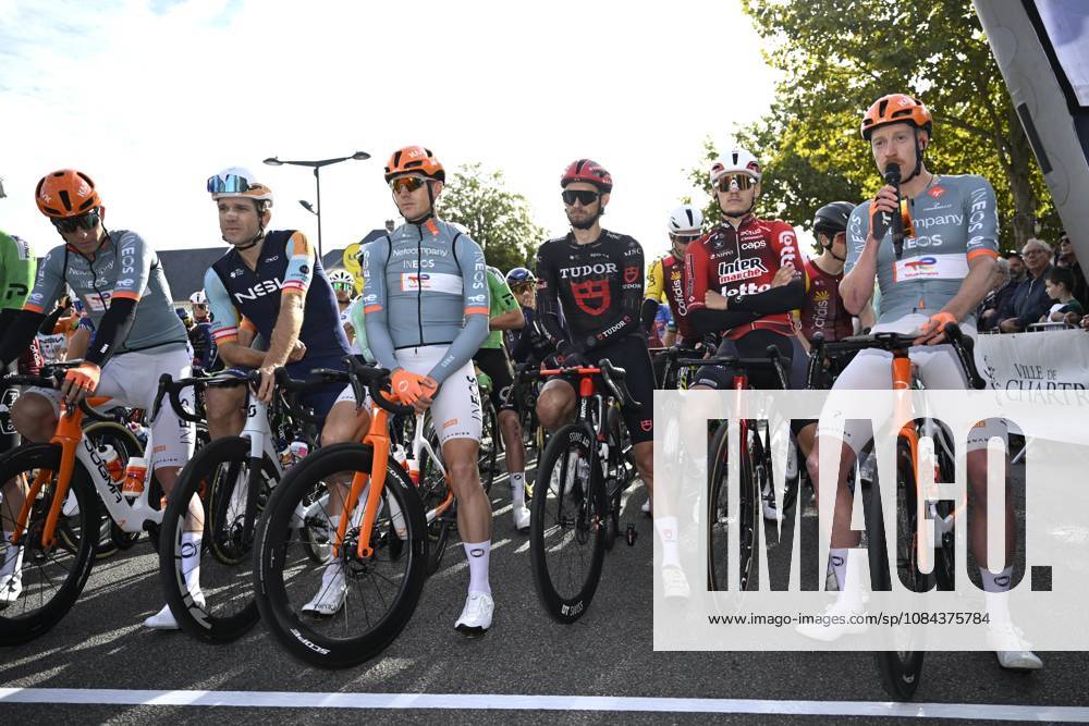 Paris Tours 2026 Cycling Race TOURS, FRANCE - OCTOBER 11 : Dorian Godon (FRA) speaks out about riders safety during the 120th edition of Paris Tours an UCI ProSeries 1.Pro one day cycling road race for Men Elite of 216.2 km with start in Chartres and finish in Tours on October 11, 2026 in Tours, France, 11 10 2026 ( Motordriver Guy De Vuyst - Tours France