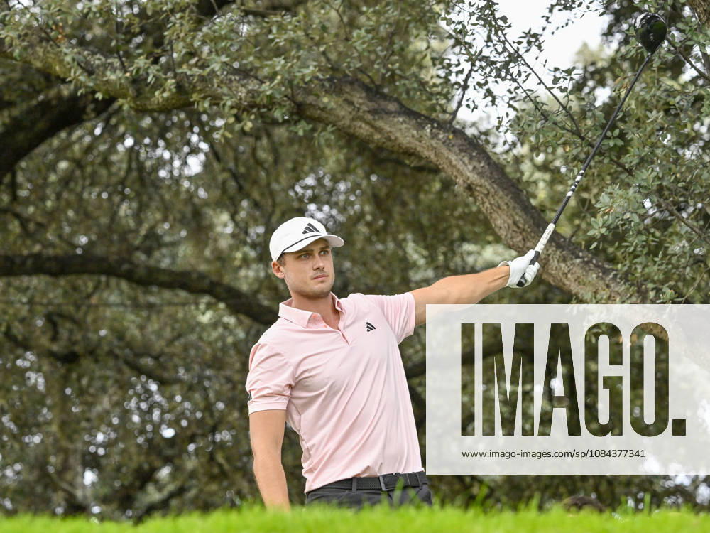 LUDVIG o¦BERG of Sweden hits the ball off the tee during the Open de EspaoÂ±a presented by Madrid at Club de Campo Villa de Madrid on October 11, 2026 in Madrid, Spain. Open GOLF De Spain Presented By Madrid - 10.11.26 (Fourth Day) - ZUMAc312 20261011_zsp_c312_032