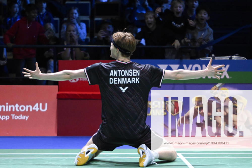 Anders Antonsen of Denmark reacts after winnig the men s singles match against Yushi Tanaka of Japan (not pictured) during the finals at the badminton Clash of Clans Arctic Open 2026 tournament in Vantaa, Finland, on October 11, 2026. - ANTTI AIMO-KOIVISTO Vantaa Finland dg3q_fQdUcM
