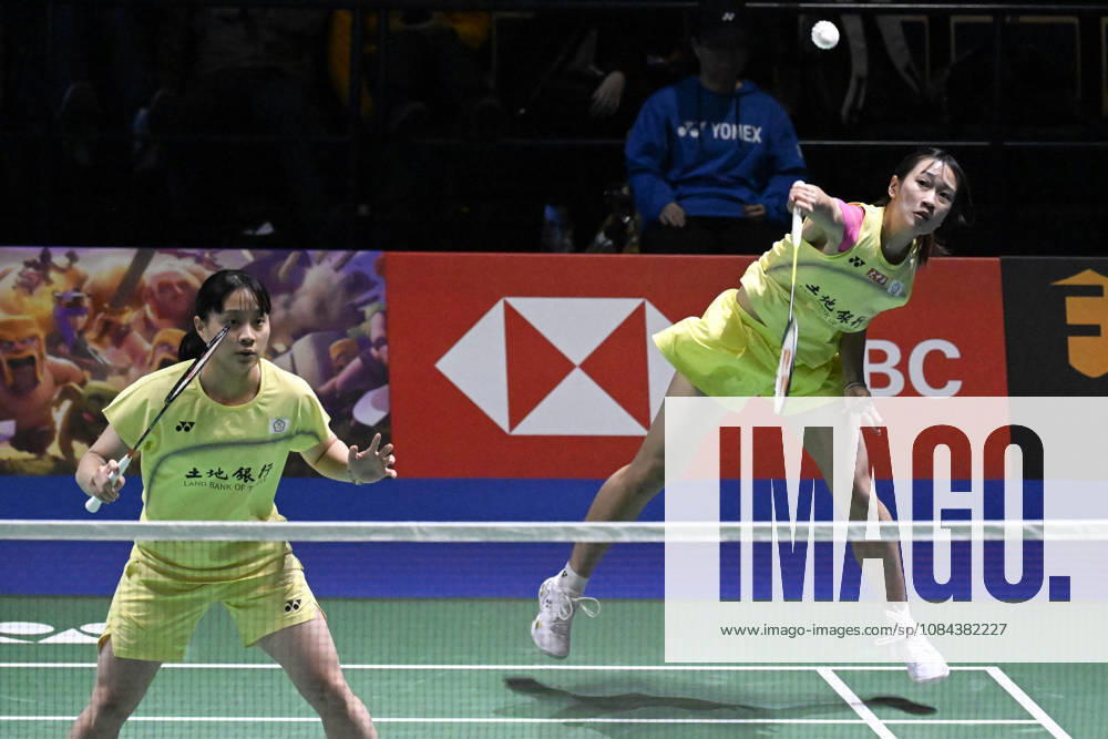 Lin Jhih Yun (L) and Hsu Yin-Hui (R) of Taiwan during their women s doubles match against Chen Fan Shu Tian and Luo Xu Min of China (not pictured) during the finals at the badminton Clash of Clans Arctic Open 2026 tournament in Vantaa, Finland, on October 11, 2026. - ANTTI AIMO-KOIVISTO Finland mwBnLd8vxqs