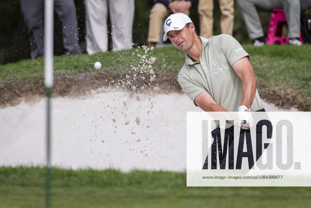 Golf 2026: Open De Espana: Day Four MADRID, SPAIN - OCTOBER 11: Victor Perez of France plays a shot from a bunker on day four of the Open de Espana presented by Madrid at Club de Campo Villa de Madrid on October 11, 2026 in Madrid, Spain. Madrid Club de Campo Villa de Madrid Madrid Spain