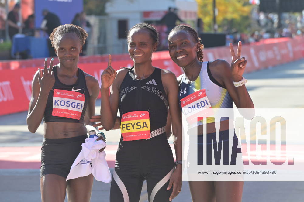 Chicago Marathon 2026 CHICAGO, ILLINOIS - OCTOBER 11: Ethiopian runner Hawi Feysa crosses the finish line to win the women s professional division at the 48th Bank of America Chicago Marathon in Chicago, United States on October 11, 2026. Over 55,000 participants competed on the 26.2-mile course starting and finishing in Grant Park. Jacek Boczarski Anadolu Chicago United States. Editorial use only. Please get in touch for any other usage.