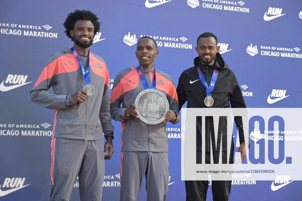 Chicago Marathon 2026 CHICAGO, ILLINOIS - OCTOBER 11: Kenyan runner Amos Kipruto wins the men s professional division at the 48th Bank of America Chicago Marathon in Chicago, United States on October 11, 2026. Over 55,000 participants competed on the 26.2-mile course starting and finishing in Grant Park. Ethiopian runner Tadese Bikila took silver medal and Ethiopian runner Mikesa Mengesha took the bronze medal. Jacek Boczarski Anadolu Chicago United States. Editorial use only. Please get in touch for any other usage.