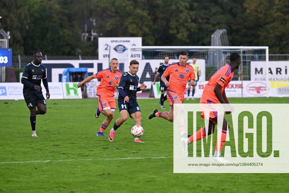 GER, Soccer, Regionalliga Nord, Matchday 13, 2026–2027 Season, Oldenburg, Marschweg Stadium, VfB Oldenburg vs. BSV Kickers Emden Rafael BRAND (VfB Oldenburg) 8, Anour ADAM (VfB Oldenburg) 5, Luc IHORST (BSV Kickers Emden) 14, Oldenburg, Marschweg Stadium, Lower Saxony, Germany