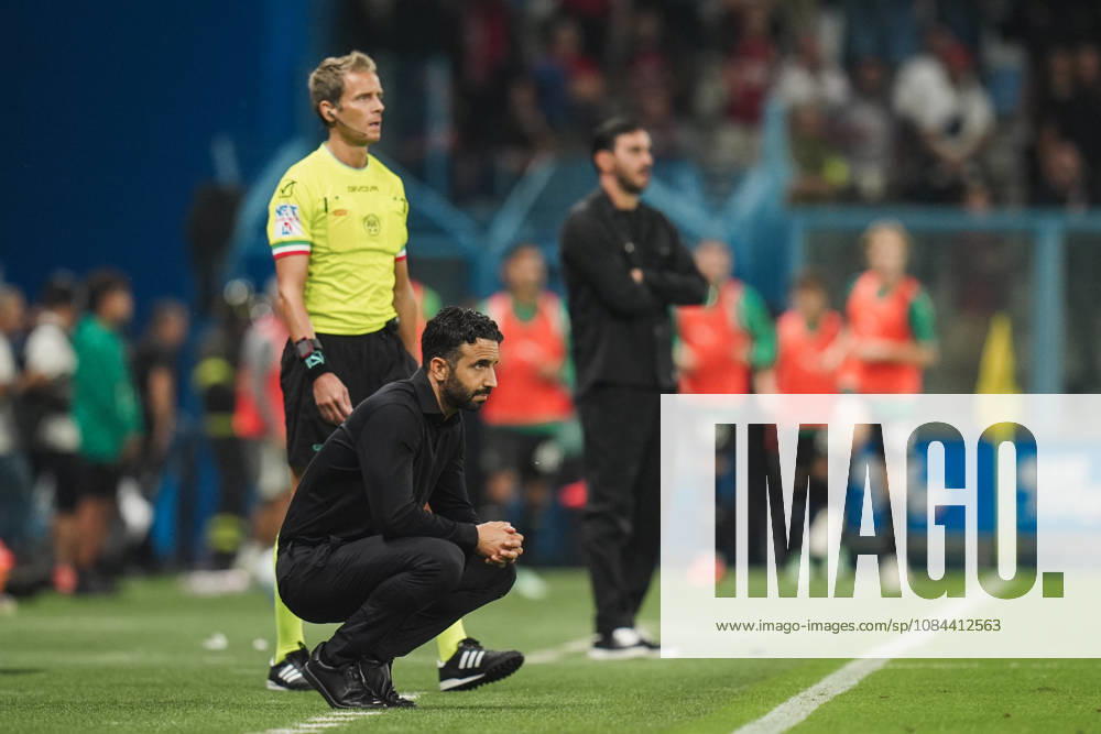 Milan s head coach Ruben Amorim looks on during the Serie A soccer match between Sassuolo and Milan at the Mapei Stadium in Reggio Emilia, north Italy - Sunday, October 11, 2026 -
