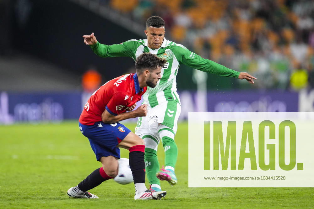 Nelson Deossa of Real Betis Balompie in action during the Spanish league, LaLiga EA Sports, football match played between Real Betis and CA Osasuna at La Cartuja stadium on October 11, 2026, in Sevilla, Spain. Sevilla Spain - ZUMAa181 20261011_zaa_a181_327