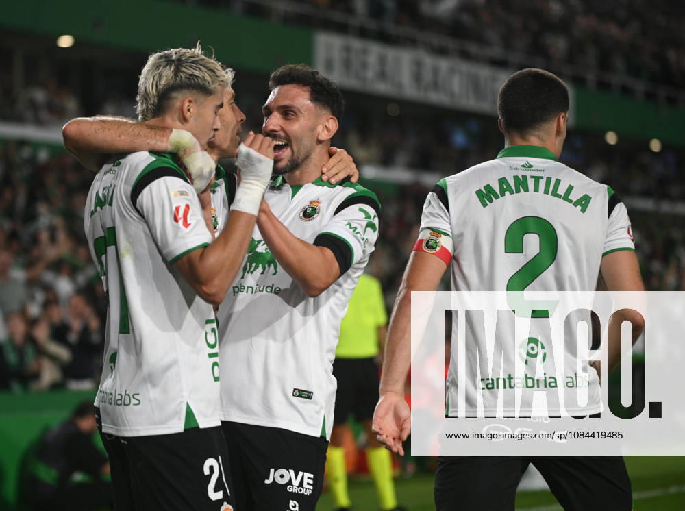 ESP LaLiga EA Sports: Racing Santander vs. Valencia CF — Yassir Zabiri of Racing Santander scores a goal and celebrates during the LaLiga EA Sports match between Racing Santander and Valencia CF, played at Campos de Sport de El Sardinero Stadium in Cantabria on October 11, 2026, in Spain. Spanish Soccer