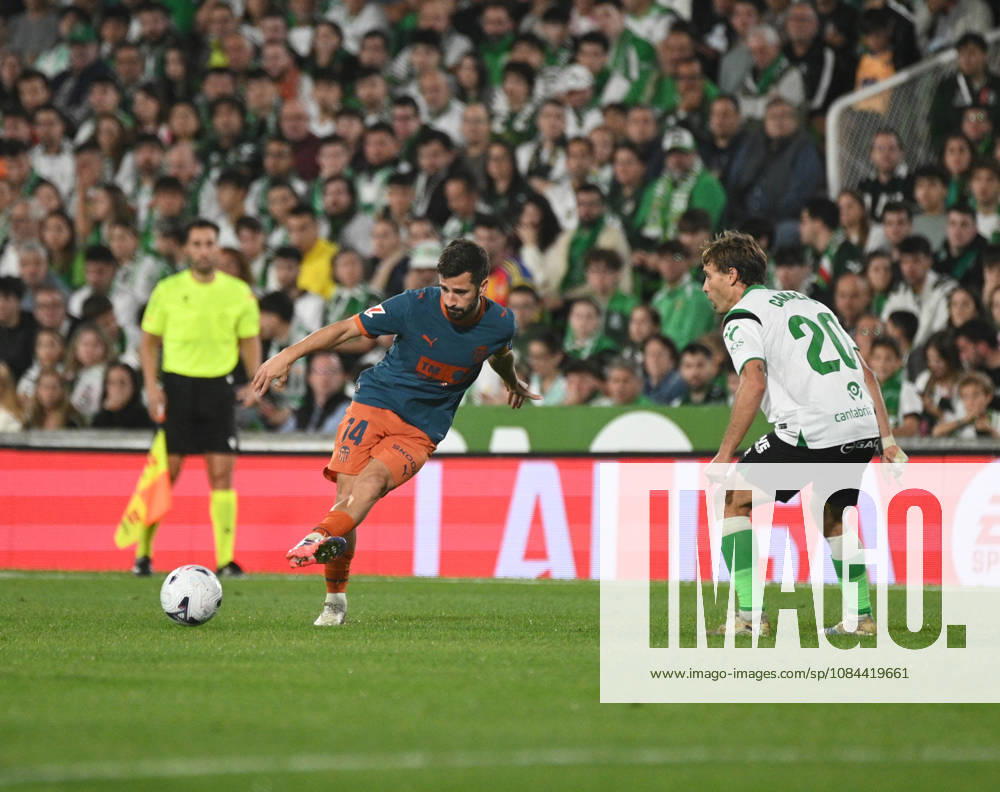 ESP LaLiga EA Sports: Racing Santander vs. Valencia CF — Pablo Maffeo of Valencia during the LaLiga EA Sports match between Racing Santander and Valencia CF, played at Campos de Sport de El Sardinero Stadium in Cantabria on October 11, 2026, in Spain — Spain Soccer