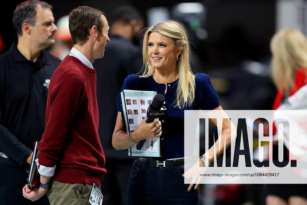 ATLANTA, GA - OCTOBER 11: NBC Sideline reporter Melissa Stark before the Sunday evening NFL, American Football Herren, USA game between the Atlanta Falcons and the Baltimore Ravens on October 11, 2026 at the Mercedes-Benz Stadium in Atlanta, Georgia. (Photo by David J. Griffin Icon Sportswire) NFL: OCT 11 Ravens at Falcons Icon9532610113