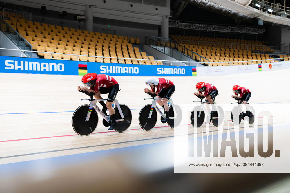 2026 Tissot UCI Track World Championships Picture by Alex Whitehead SWpix.com - 12 10 2026 - Cycling - 2026 Tissot UCI Track World Championships - Chongming Shanghai Velodrome, Shanghai, China - Training - Denmark Mens Endurance Shanghai Chongming Shanghai Velodrome China