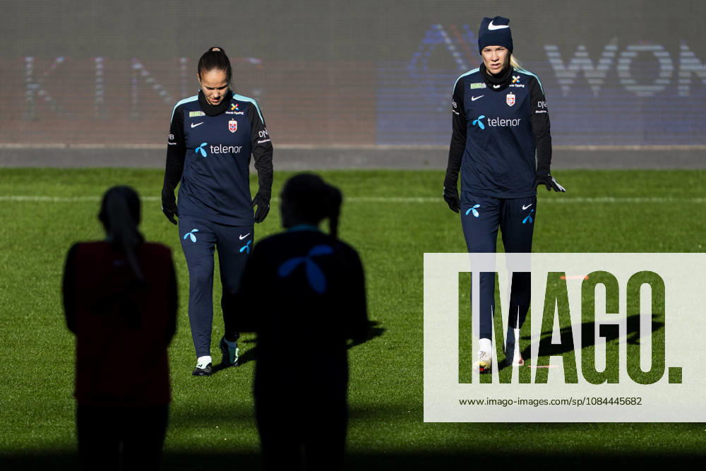 Soccer, training with the Norwegian Women s National Team, Oslo, Norway 20261012 Guro Reiten and Ada Stolsmo Hegerberg during a training session with Norway s women s national soccer team at Ullevaal Stadium ahead of the match against Romania. Photo: Fredrik Varfjell, NTB, Oslo, Norway. . RESTRICTED USE FOR BETTING COMPANIES.