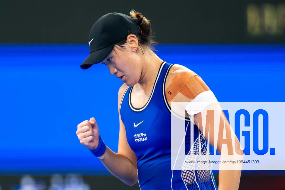 (261012) -- WUHAN, Oct. 12, 2026 -- Wang Xiyu celebrates scoring during the women s sinlges round of 64 match between Wang Xiyu of China and Wang Xinyu of China of the 2026 Wuhan Open tennis tournament in Wuhan, capital of central China s Hubei Province, Oct. 12, 2026. ) (SP)CHINA-WUHAN-TENNIS-WUHAN OPEN-WOMEN S SINGLES-ROUND OF 64 (CN) DuxZixuan
