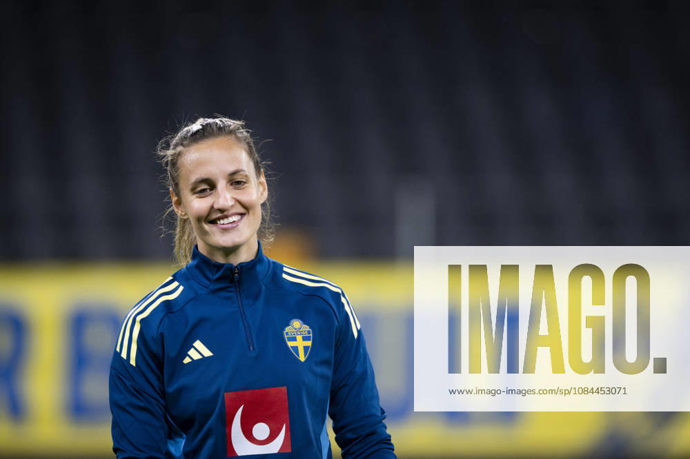 STOCKHOLM, SWEDEN, 20261012 Soccer player Nathalie Björn on the field as the Swedish women s national soccer team trains at Friends Arena ahead of the World Cup playoff match against Lithuania STOCKHOLM SWEDEN
