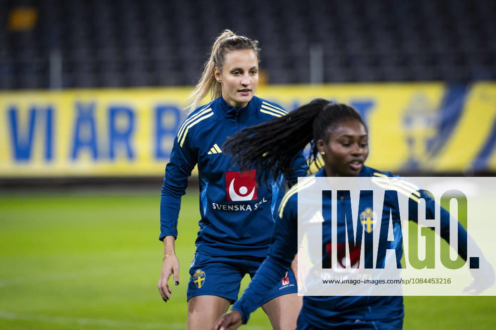 STOCKHOLM, SWEDEN, 20261012 Soccer player Nathalie Björn on the field as the Swedish women s national soccer team trains at Friends Arena ahead of the World Cup playoff match against Lithuania STOCKHOLM SWEDEN