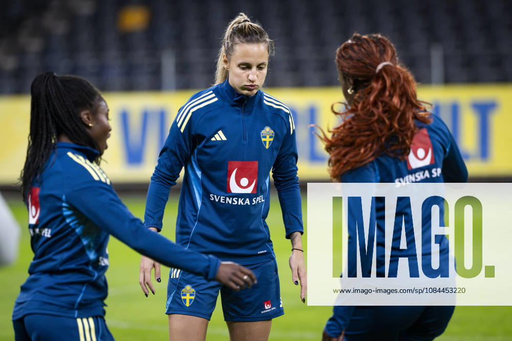 STOCKHOLM, SWEDEN, 20261012 Soccer player Nathalie Björn on the field as the Swedish women s national soccer team trains at Friends Arena ahead of the World Cup playoff match against Lithuania STOCKHOLM SWEDEN