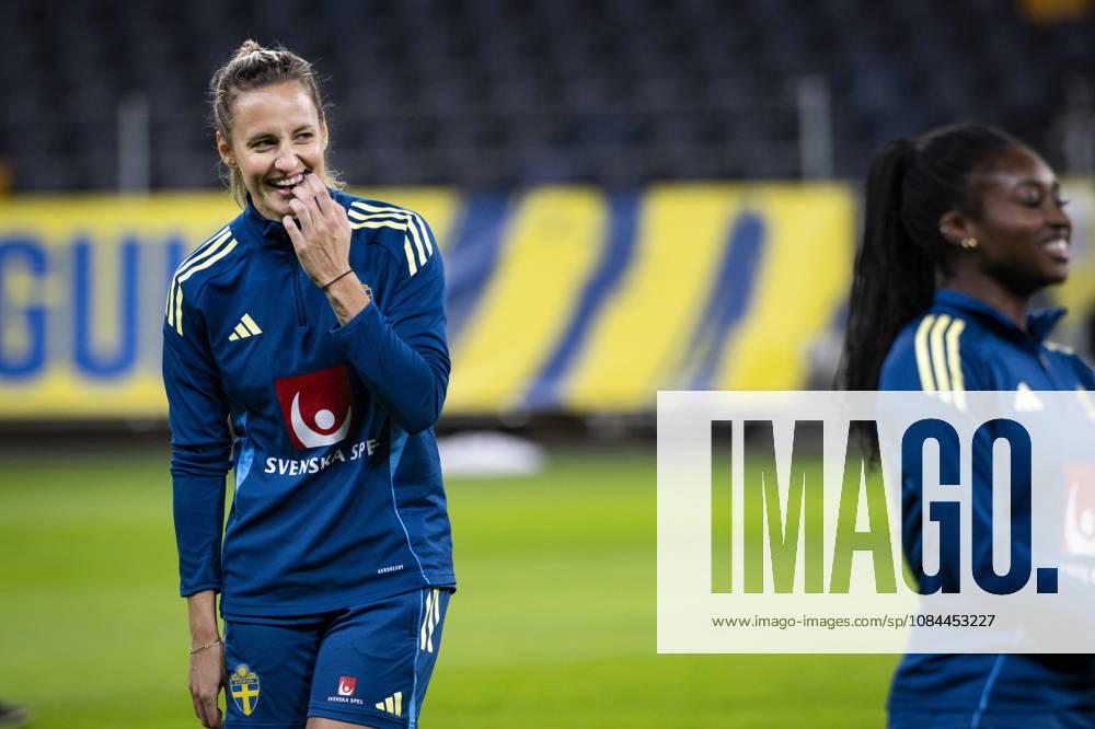 STOCKHOLM, SWEDEN, 20261012 Soccer player Nathalie Björn on the field as the Swedish women s national soccer team trains at Friends Arena ahead of the World Cup playoff match against Lithuania STOCKHOLM SWEDEN
